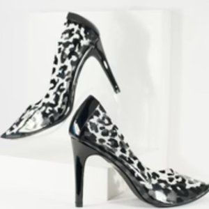 Black & Clear Leopard High Heel Pumps from Unique Vintage 6